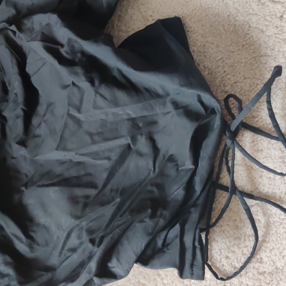 Olivaceous Black Puff Sleeve Peasant Corset Top - Picture 7 of 12